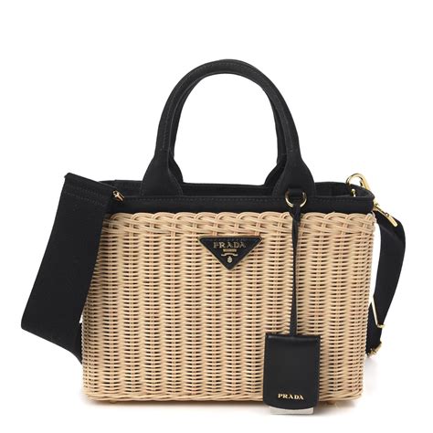 prada wicker bag sale|prada canvas shoulder bag.